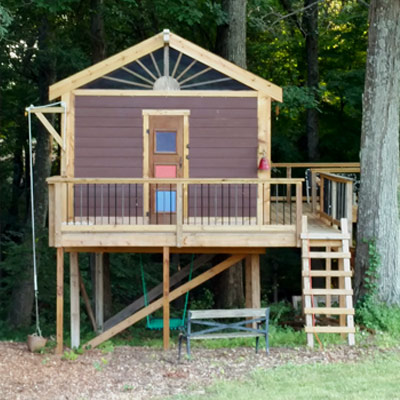 custom wooden tree house