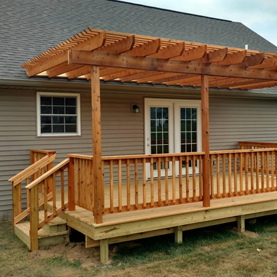 custom back porch with cover